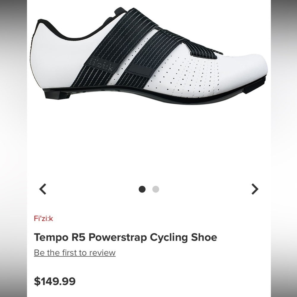 Fizik Tempo R5 Powerstrap Cycling Shoe- men’s size 11.5 NWT
